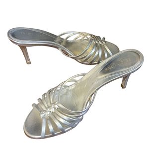 Sergio Rossi metallic strappy Sandles heels New